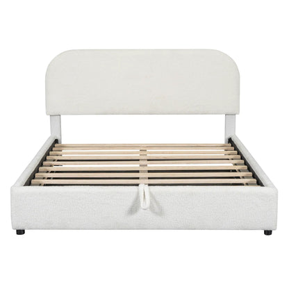 Upholstered Platform Bed With Hydraulic Storage