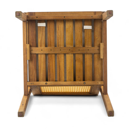 Preston Outdoor Dining Chair With Teak and Beige
