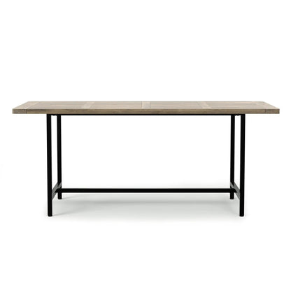 Campbell Handcrafted Dining Table wood top with black metal base by Unique Piece Furniture on Tampa Home & Garden Store