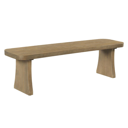 Pine indoor dining bench with natural finish and solid wood construction on Tampa Home & Garden Store