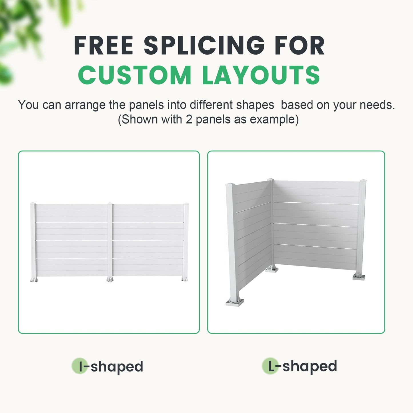 Two Panel Vinyl Outdoor Privacy Screen For Patio