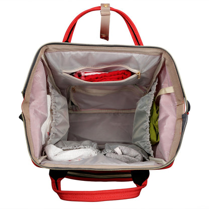 GemGear Mummy Diaper Backpack water-resistant large-capacity travel nappy bag with red handles on Tampa Home & Garden Store