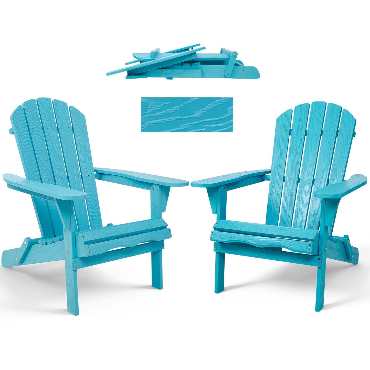 The Turquoise Blue Adirondack Chair and Patio