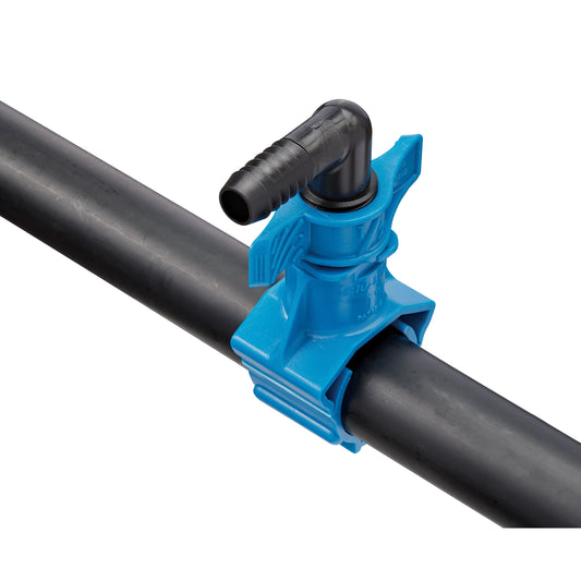 1in Blu-Lock saddle with 1/2in barb adapter Orbit Irrigation blue 2-pack on Tampa Home & Garden Store
