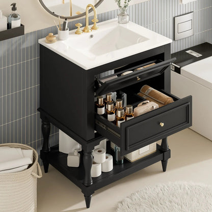 Bathroom Vanity Sink and Two Drawers Storage