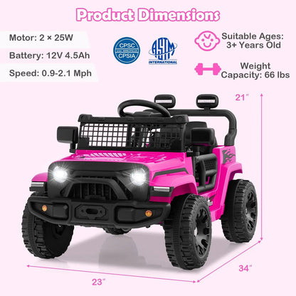 12V Kids Ride on Truck Battery Powered Vehicle