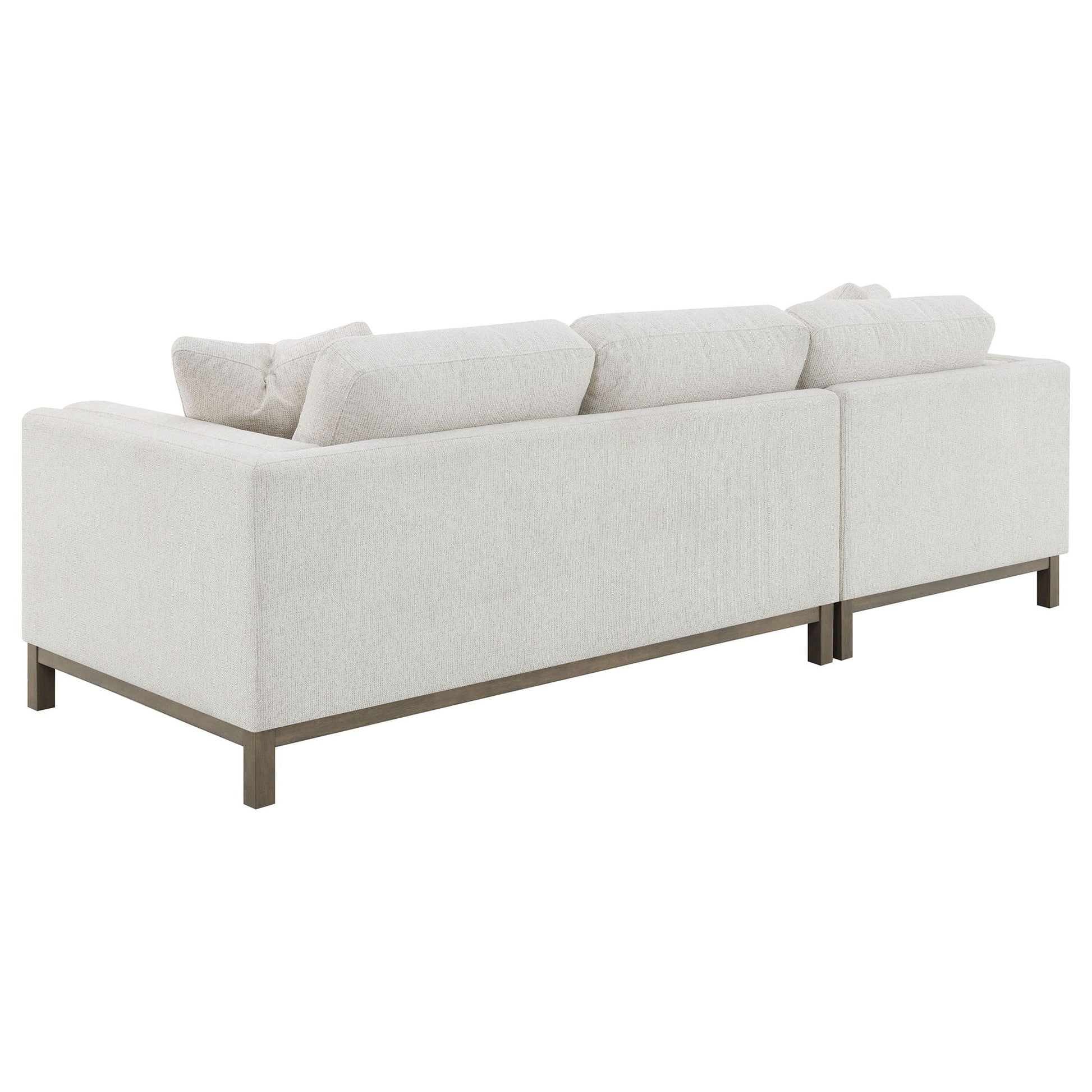 O'Brien left-chaise sectional sofa in sand fabric by HouseOfZazla, stationary with metal legs on Tampa Home & Garden Store