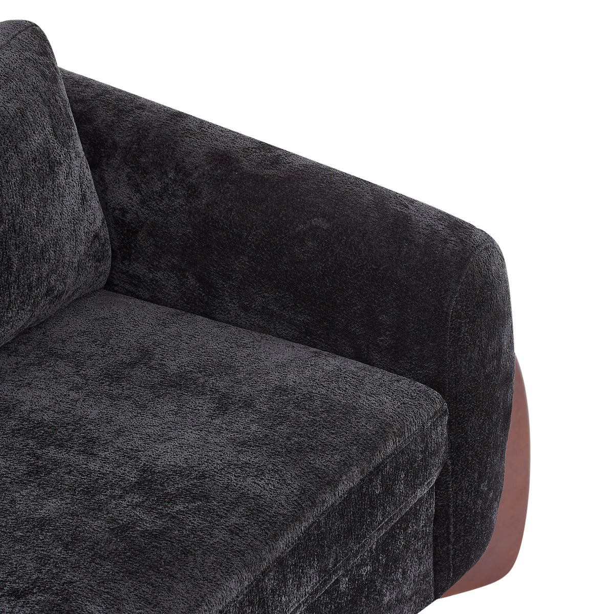 Chenille Sofa with Wooden Legs for a Modern Home