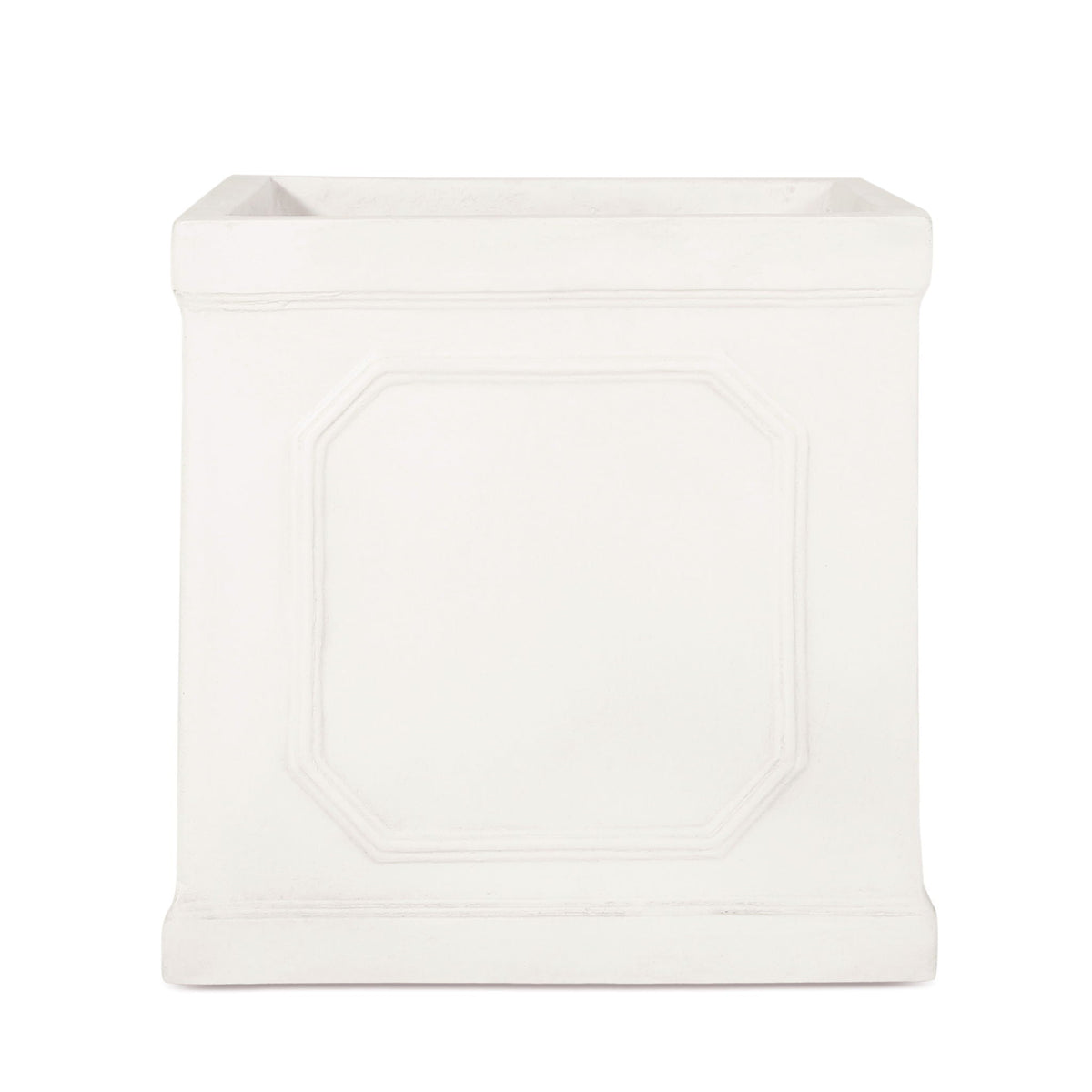Durable Planter white ceramic planter with beveled rim HouseOfZazla on Tampa Home & Garden Store