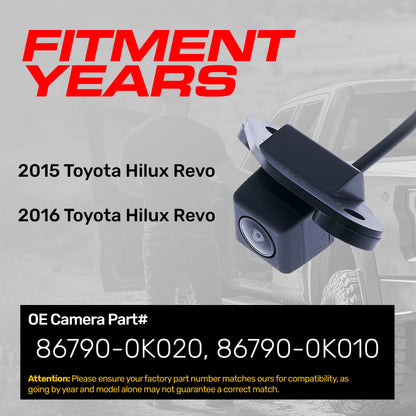 Toyota Hilux Revo OEM backup camera 2015-2016, Master Tailgaters, black housing on Tampa Home & Garden Store