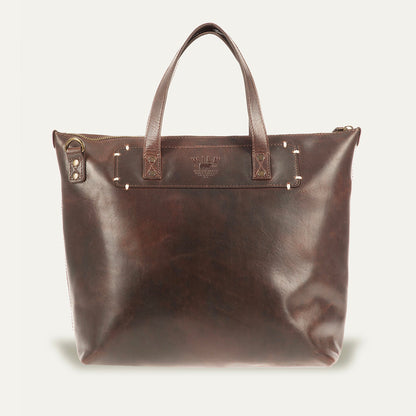 Simple Satchel Will Leather Goods brown leather with top handles on Tampa Home & Garden Store