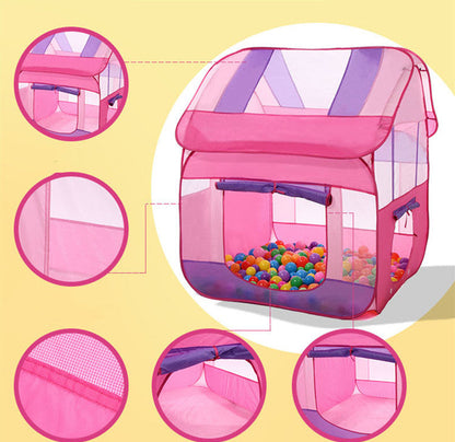 Outdoor Children Tent Large Game Room Garden House pink and purple play tent with ball pit on Tampa Home & Garden Store