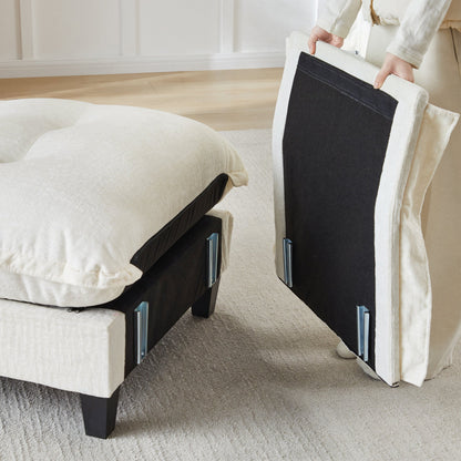 73 Inch Armless Sofa and Chenille Covers