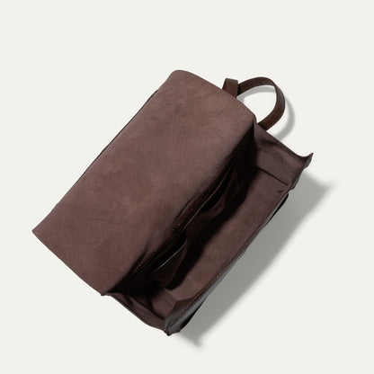 Simple Backpack brown suede leather with shoulder strap by Will Leather Goods on Tampa Home & Garden Store