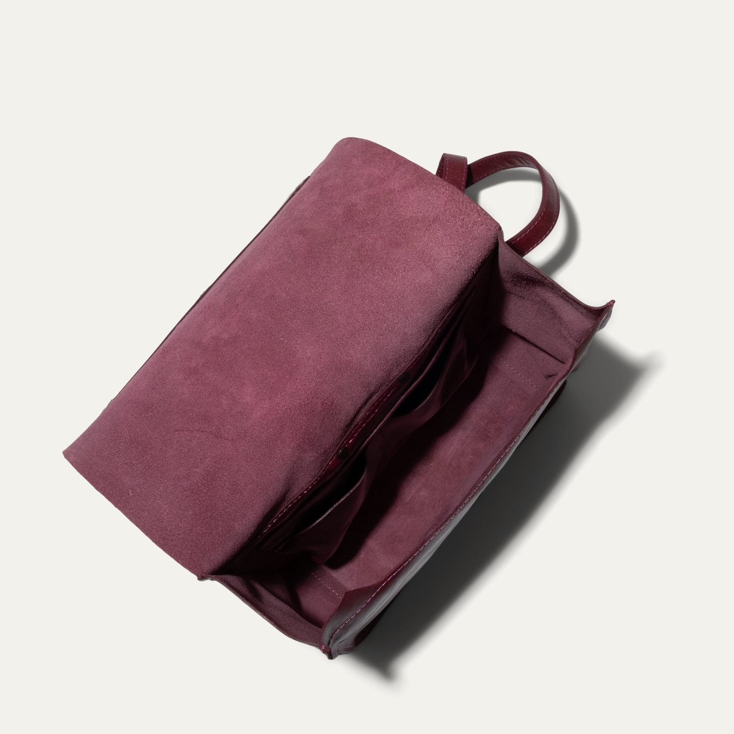 Will Leather Goods Simple Backpack burgundy suede with leather strap on Tampa Home & Garden Store