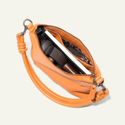 Milan Convertible Topzip Leather Bag orange leather shoulder bag Will Leather Goods zip on Tampa Home & Garden Store