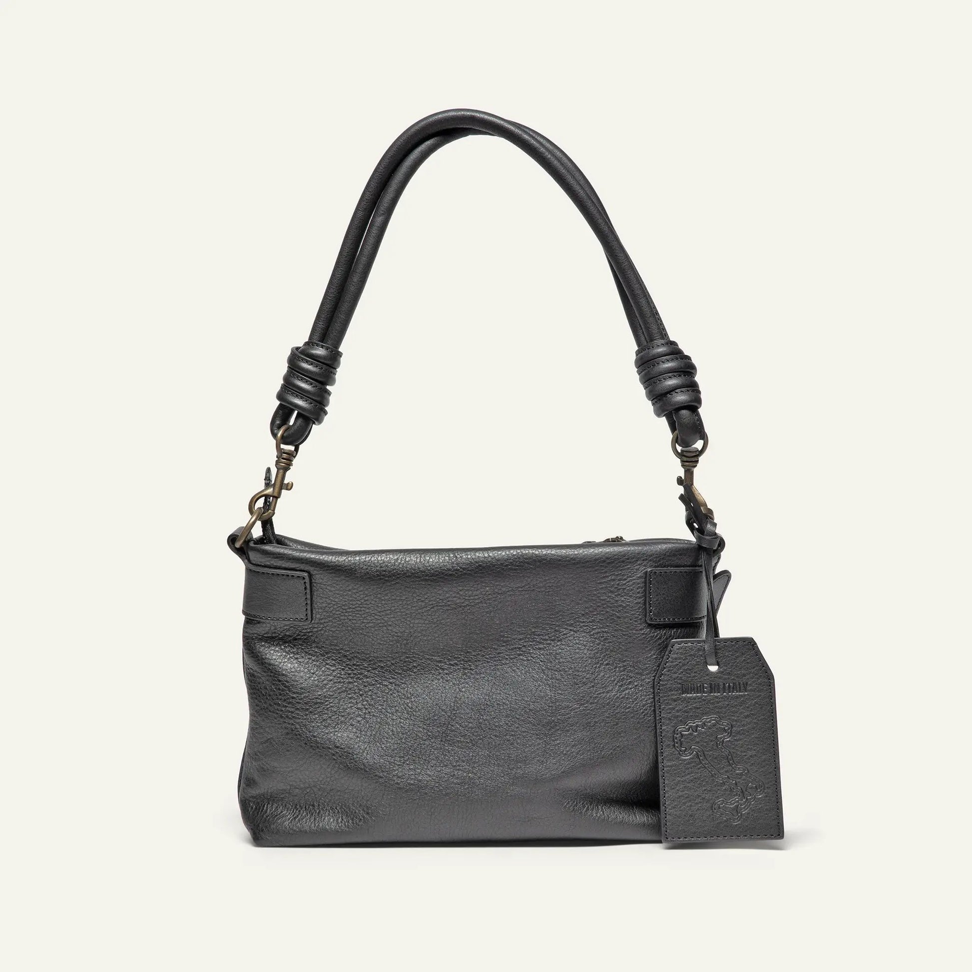 Milan Convertible Topzip Leather Bag black leather shoulder bag by Will Leather Goods on Tampa Home & Garden Store