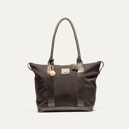 Twenty Four Seven Canvas & Leather Tote by Will Leather Goods, dark canvas with leather straps on Tampa Home & Garden Store