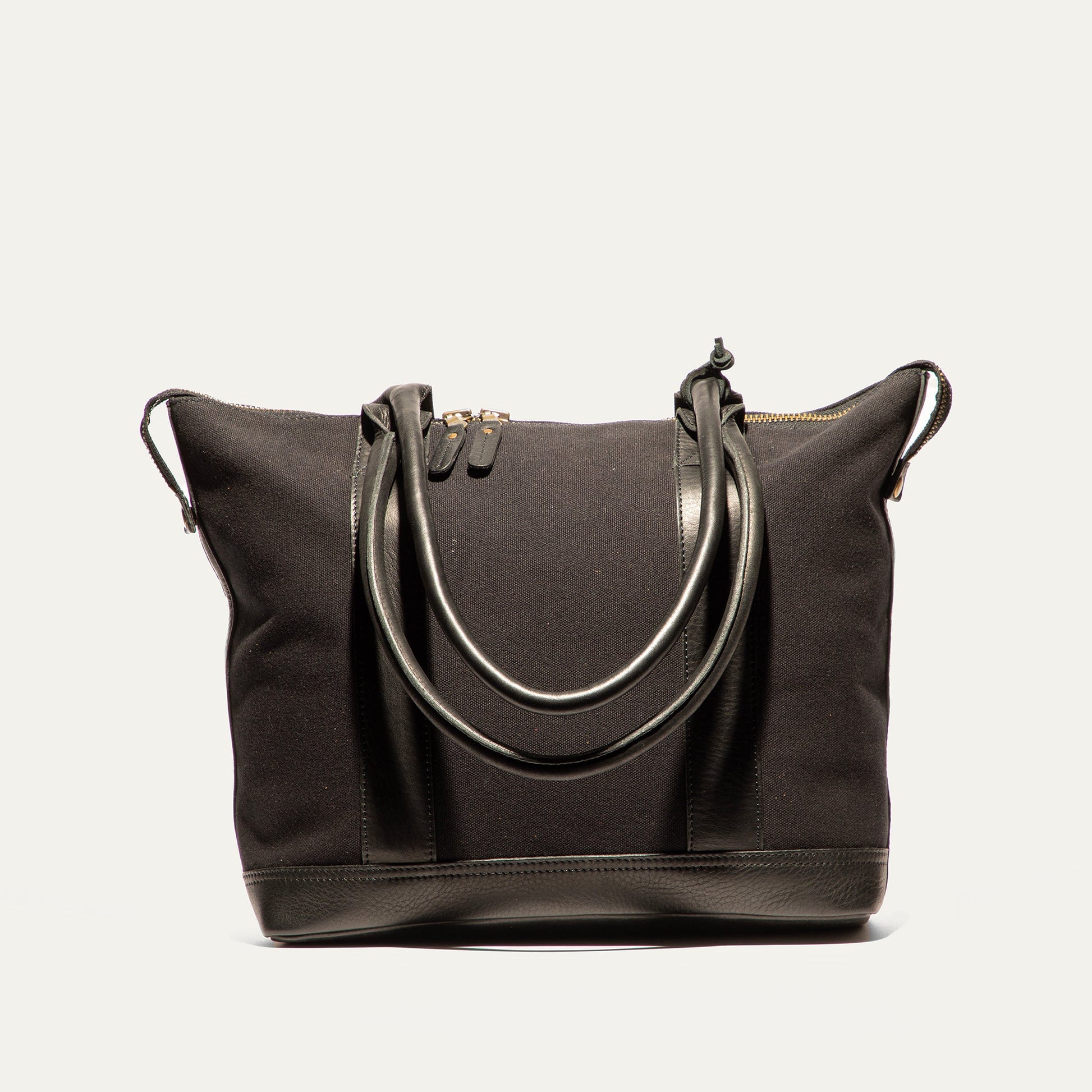 Will Leather Goods Twenty Four Seven Canvas & Leather Tote, black tote with leather handles on Tampa Home & Garden Store