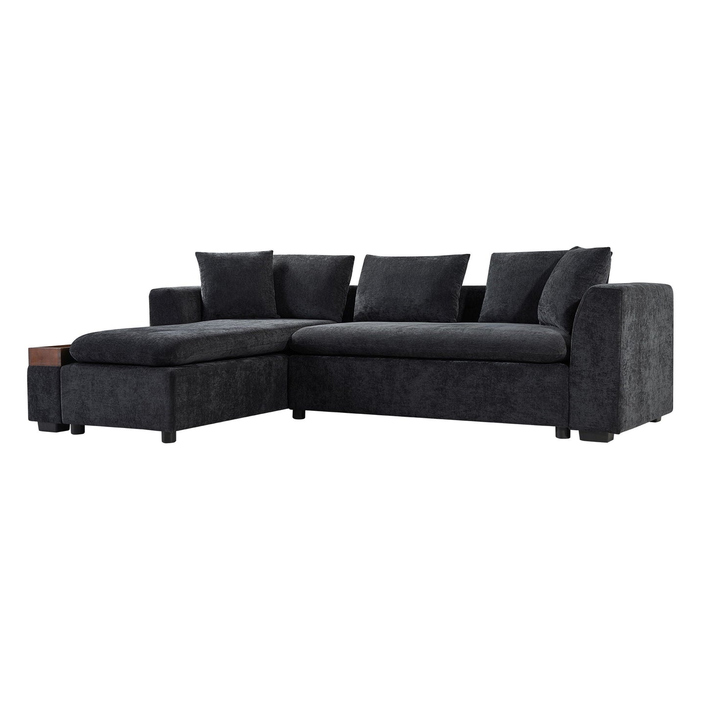 Modern L Shaped Sofa With Storage And Upholstery