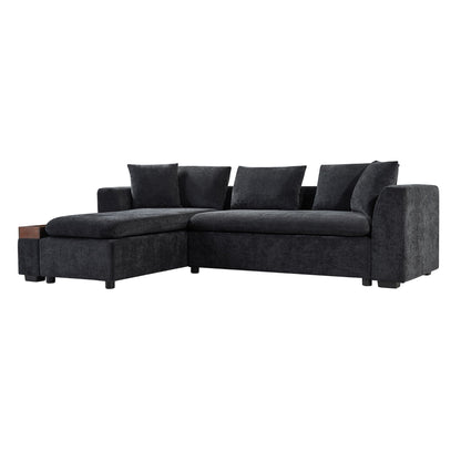 Modern L Shaped Sofa With Storage And Upholstery