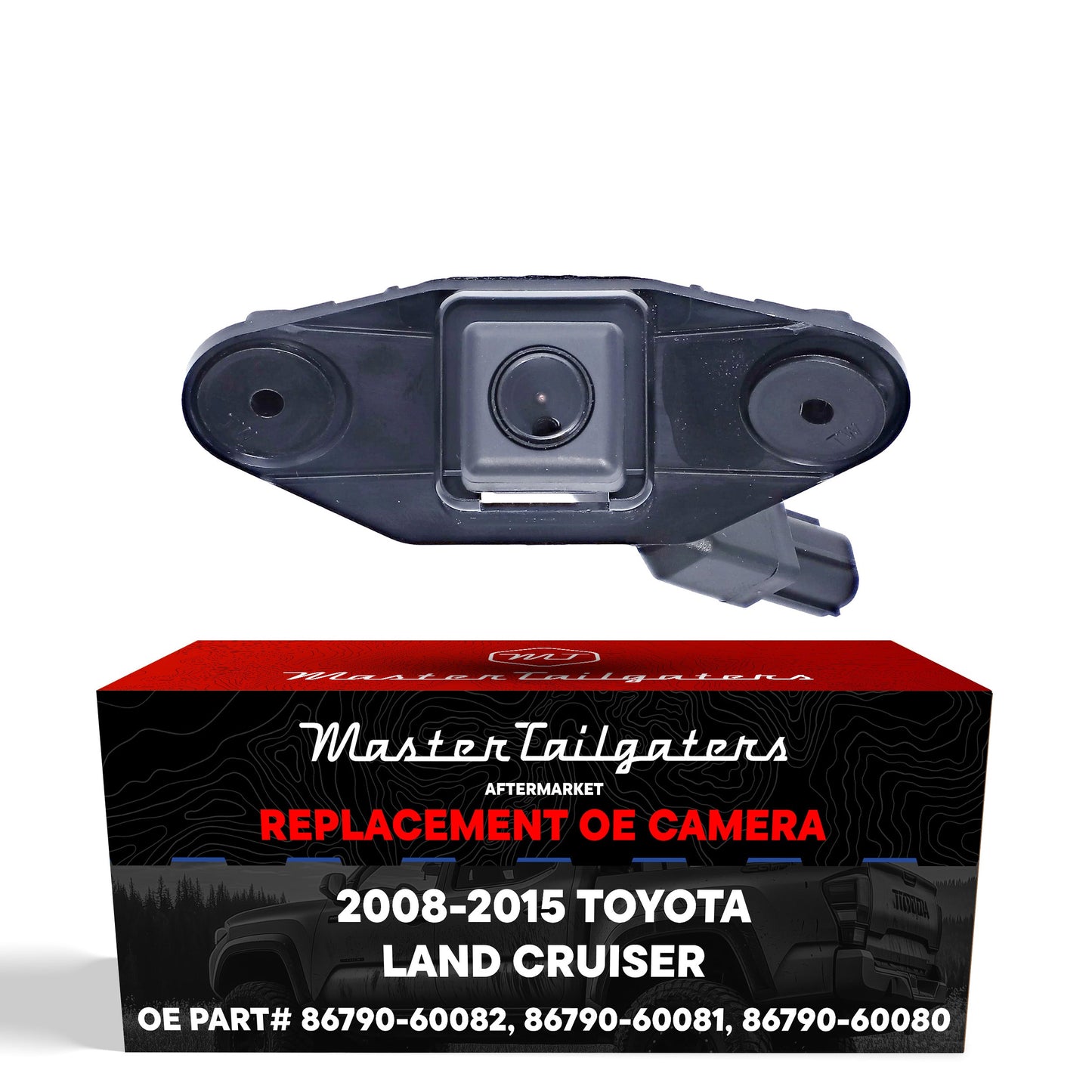 Master Tailgaters OEM backup camera for Toyota Land Cruiser 2008–2015; black plastic housing on Tampa Home & Garden Store