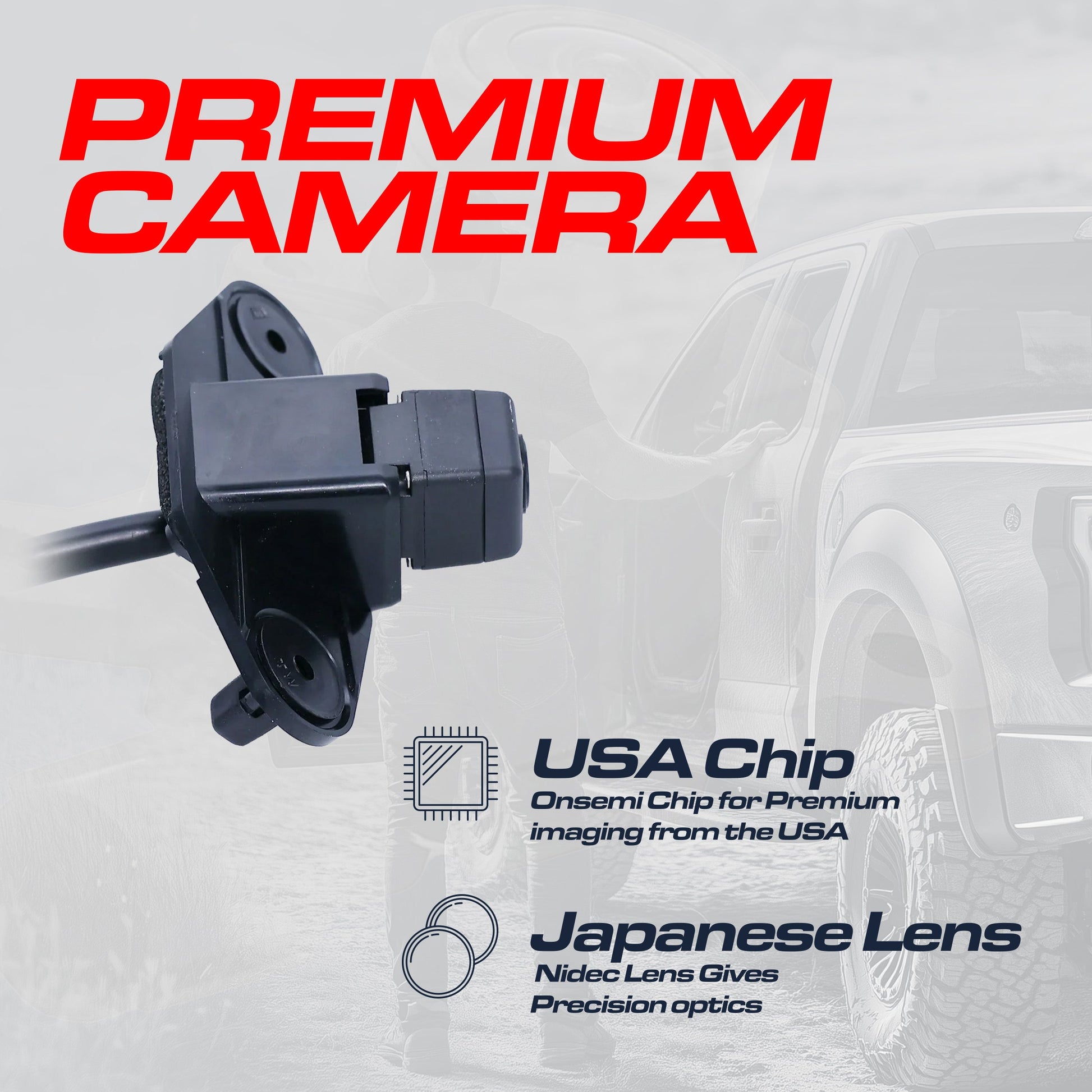 OEM backup camera for Toyota Land Cruiser (2008-2015) by Master Tailgaters, black plastic unit on Tampa Home & Garden Store