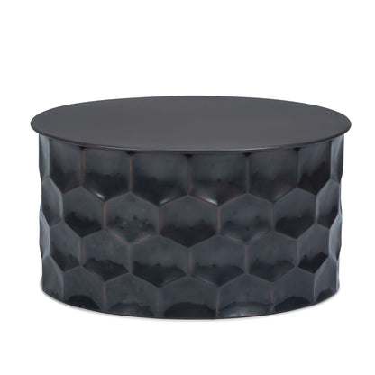 Handcrafted metal storage coffee table with removable top in black, HouseOfZazla on Tampa Home & Garden Store