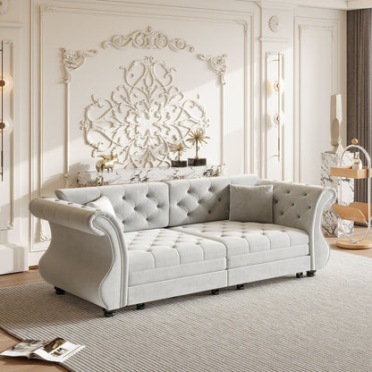 Oversized Chesterfield Sofa and a Pull Out Bed