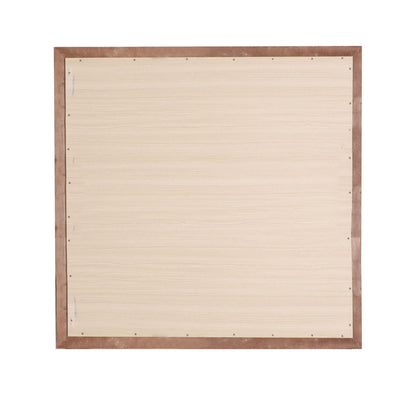 Traditional wall mirror back view with two-tone wood veneer frame and natural wood backing on Tampa Home & Garden Store