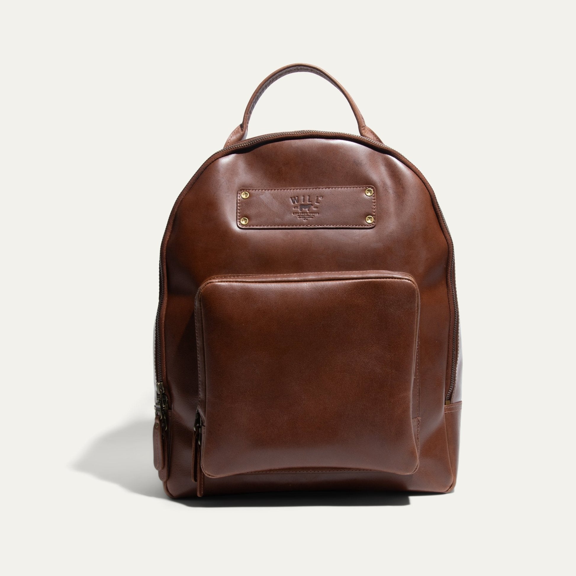 The Field Backpack brown leather by Will Leather Goods, a durable backpack on Tampa Home & Garden Store
