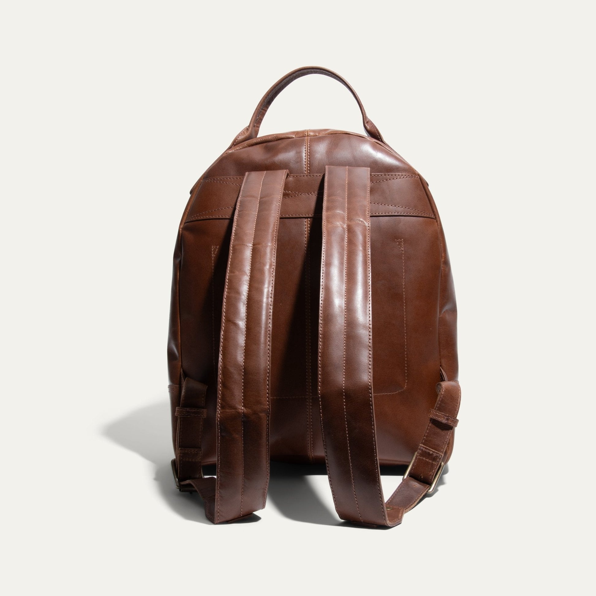 The Field Backpack brown leather backpack by Will Leather Goods with top handle on Tampa Home & Garden Store