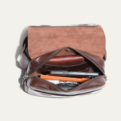 Field Belt Bag by Will Leather Goods, tan suede fanny pack with leather trim on Tampa Home & Garden Store