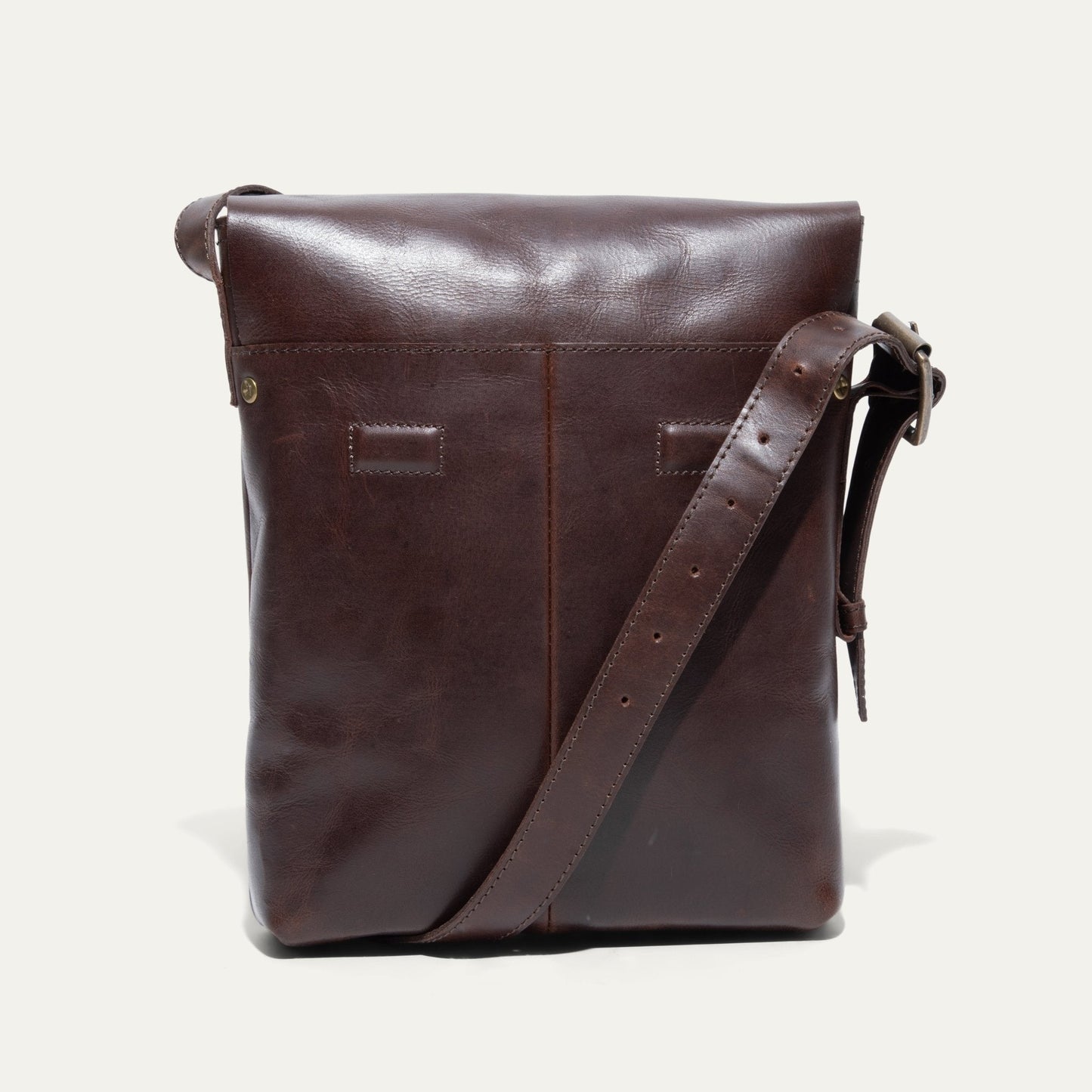 The Field Crossbody bag by Will Leather Goods in dark brown leather with adjustable strap on Tampa Home & Garden Store