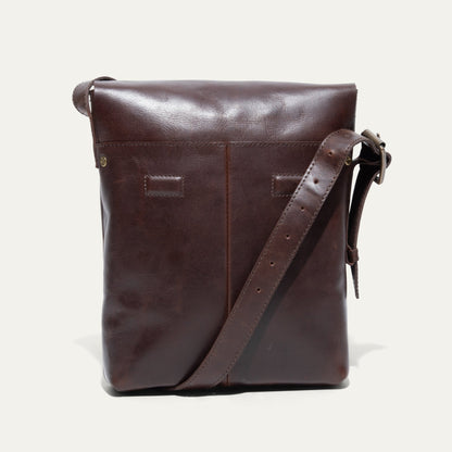 The Field Crossbody bag by Will Leather Goods in dark brown leather with adjustable strap on Tampa Home & Garden Store