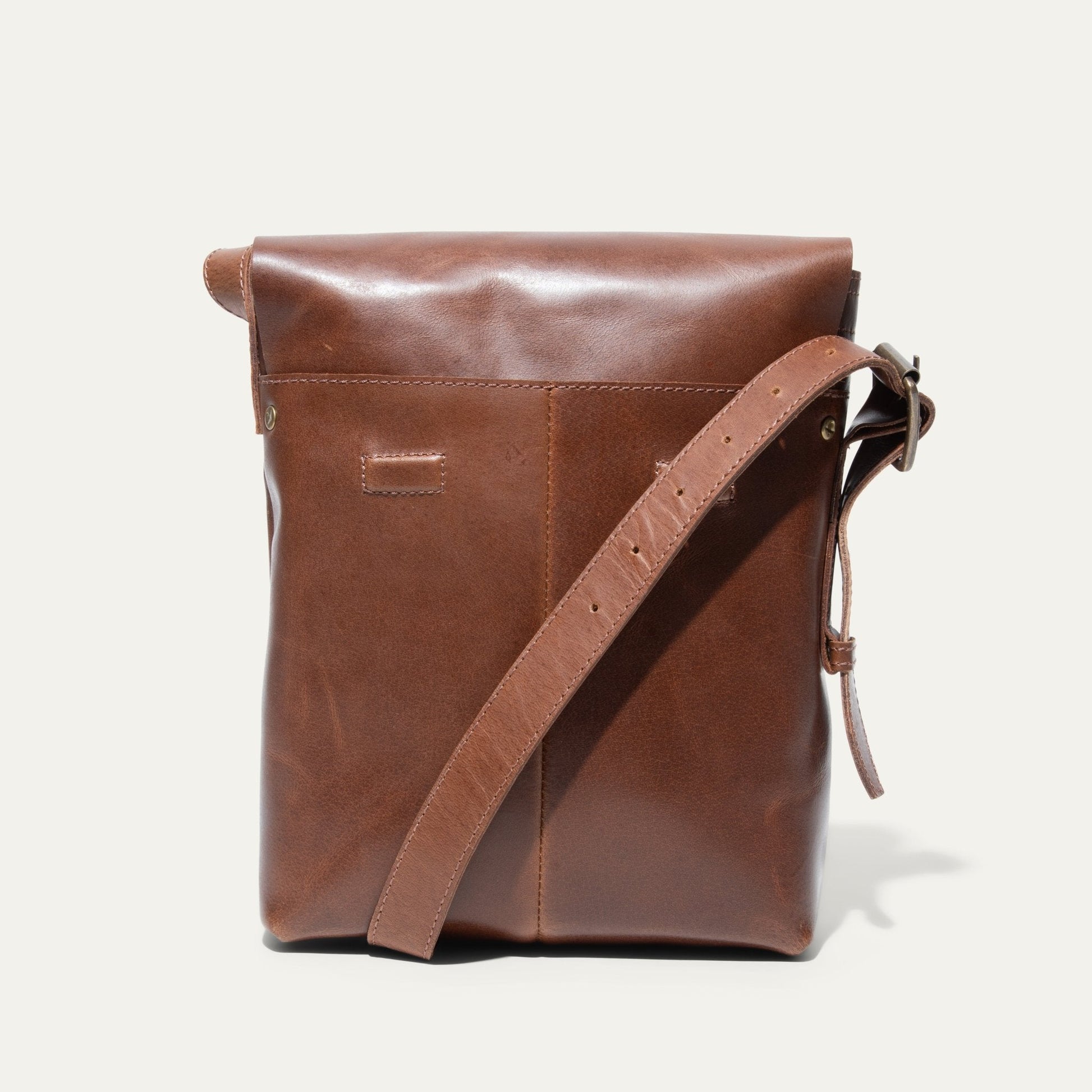 The Field Crossbody bag by Will Leather Goods, brown leather with adjustable strap on Tampa Home & Garden Store