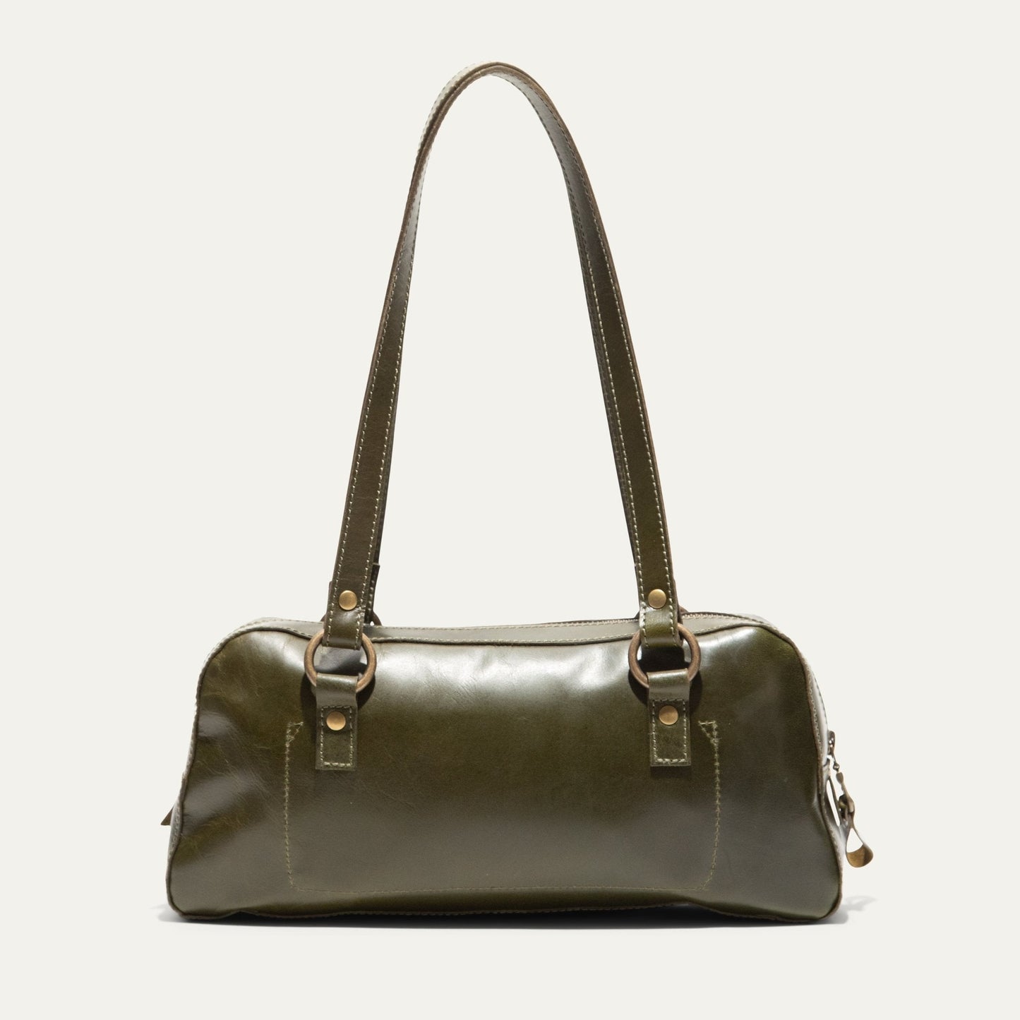 Simple Mini Double Handle Shoulder bag by Will Leather Goods in leather with brass rings on Tampa Home & Garden Store