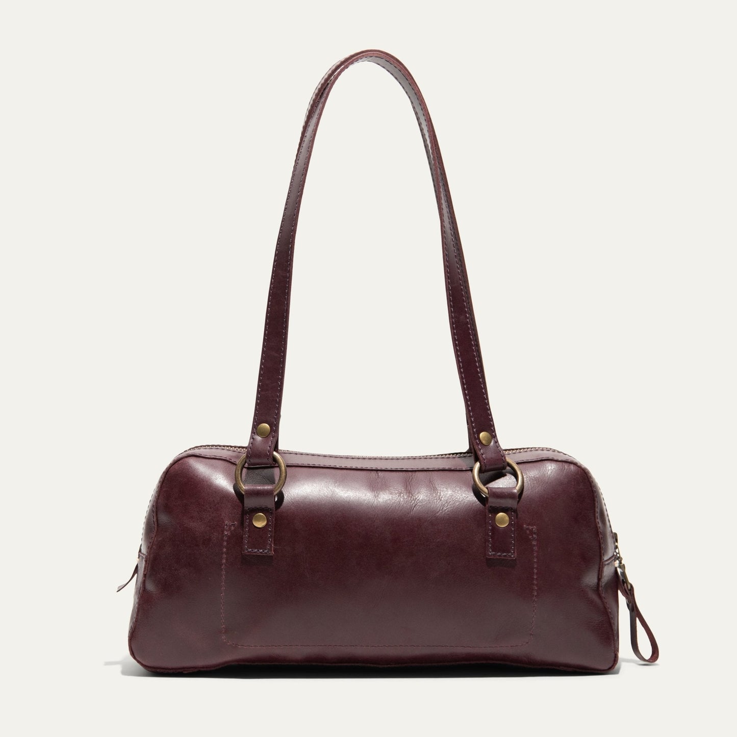 Simple Mini Double Handle Shoulder bag burgundy leather Will Leather Goods on Tampa Home & Garden Store