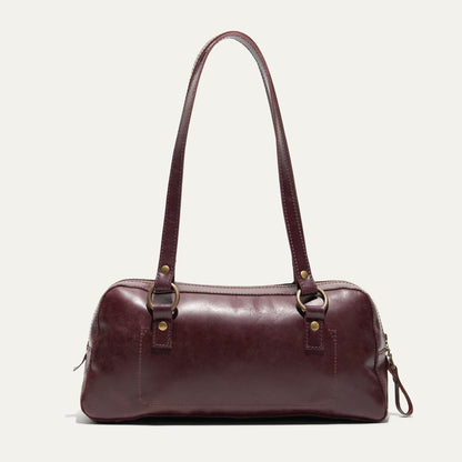 Simple Mini Double Handle Shoulder bag burgundy leather Will Leather Goods on Tampa Home & Garden Store