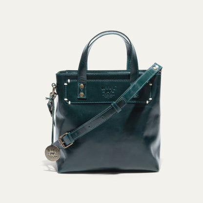 Simple Mini Satchel by Will Leather Goods in teal leather with top handles on Tampa Home & Garden Store