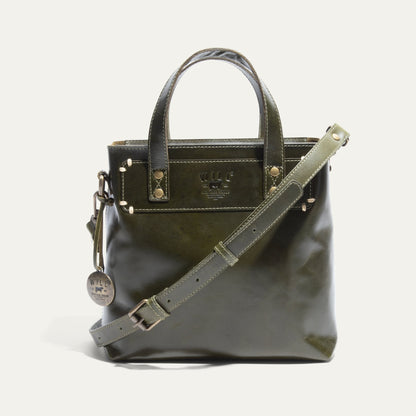 Simple Mini Satchel by Will Leather Goods in black leather with stitching and strap on Tampa Home & Garden Store