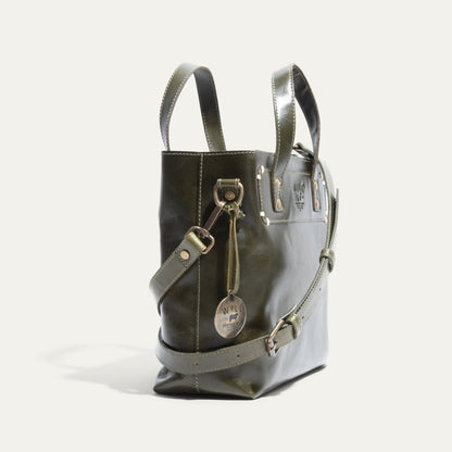 Simple Mini Satchel by Will Leather Goods in dark leather with top handles on Tampa Home & Garden Store