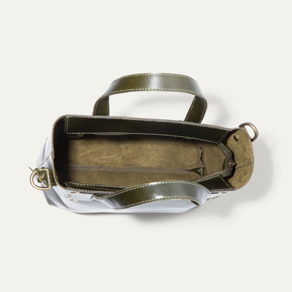 Simple Mini Satchel by Will Leather Goods in olive brown leather with stitched straps on Tampa Home & Garden Store