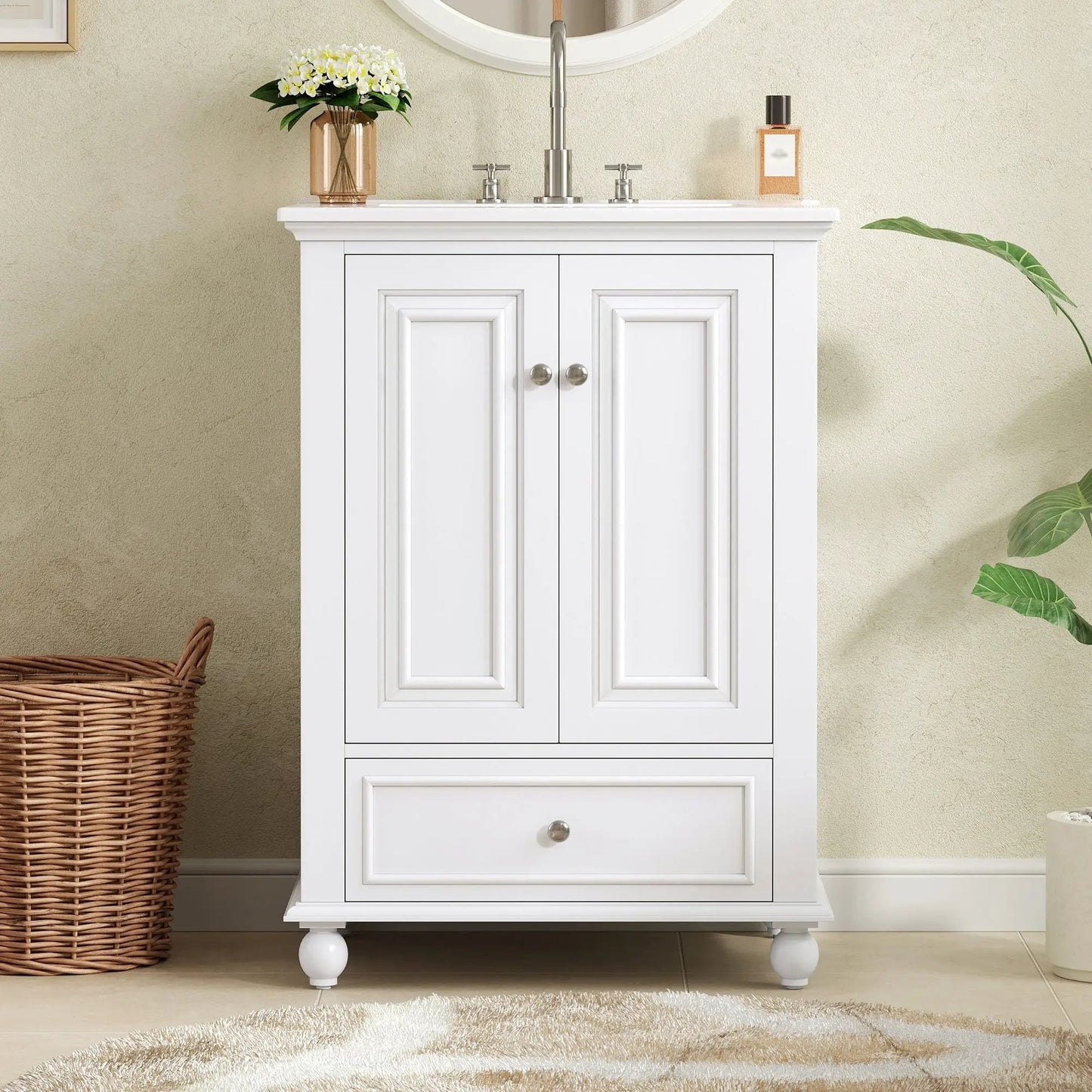 Modern Bathroom Vanity With Sink and Drawer