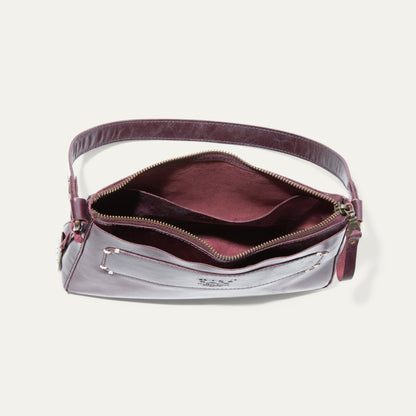 Simple Mini Top Zip Shoulder bag by Will Leather Goods, burgundy leather on Tampa Home & Garden Store