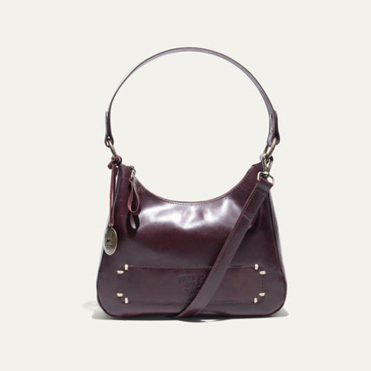 Simple Mini Hobo Shoulder bag burgundy leather by Will Leather Goods on Tampa Home & Garden Store