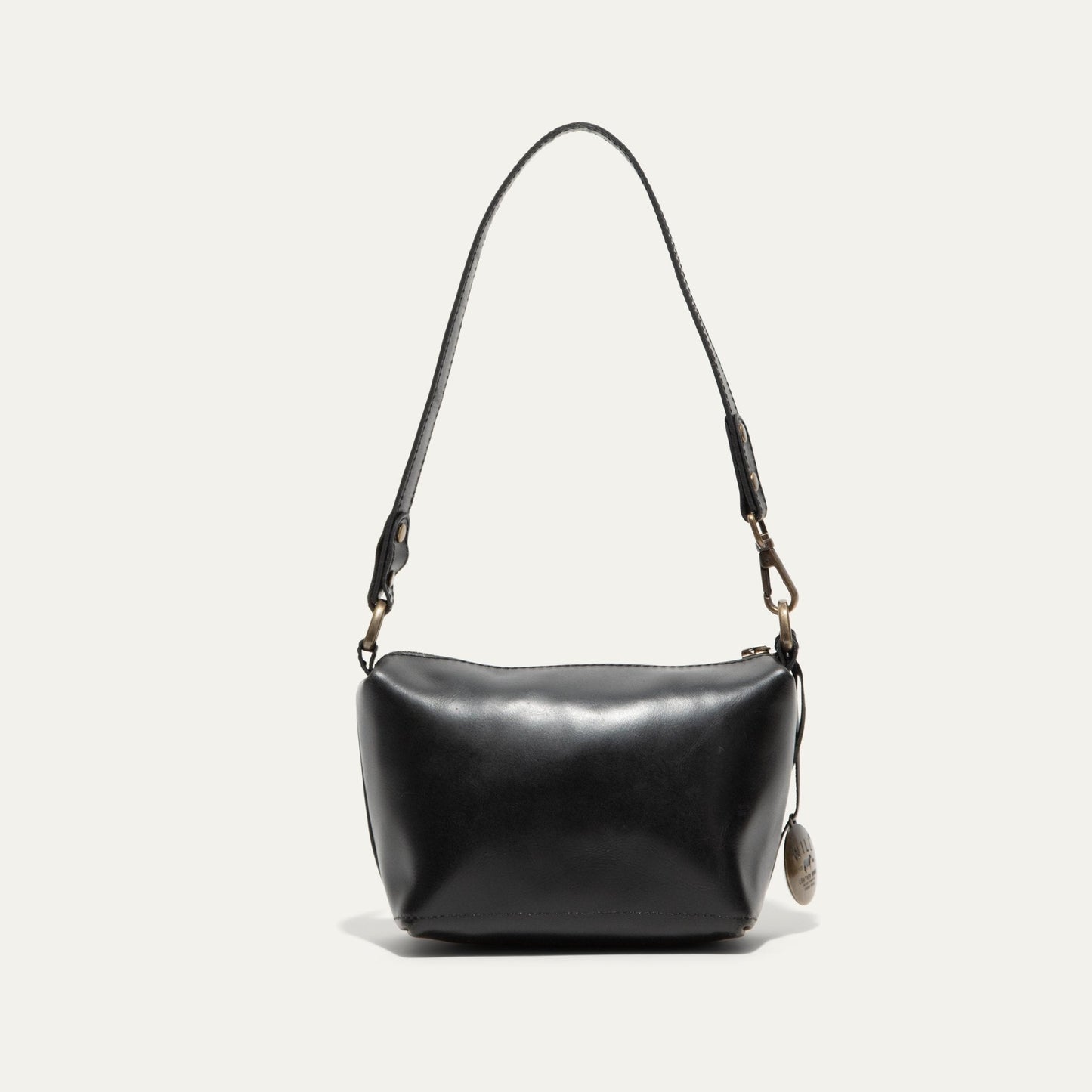 Simple Mini Pouch black leather shoulder bag with braided strap by Will Leather Goods on Tampa Home & Garden Store