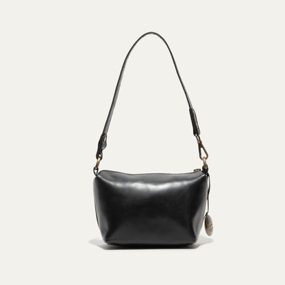 Simple Mini Pouch black leather shoulder bag with braided strap by Will Leather Goods on Tampa Home & Garden Store