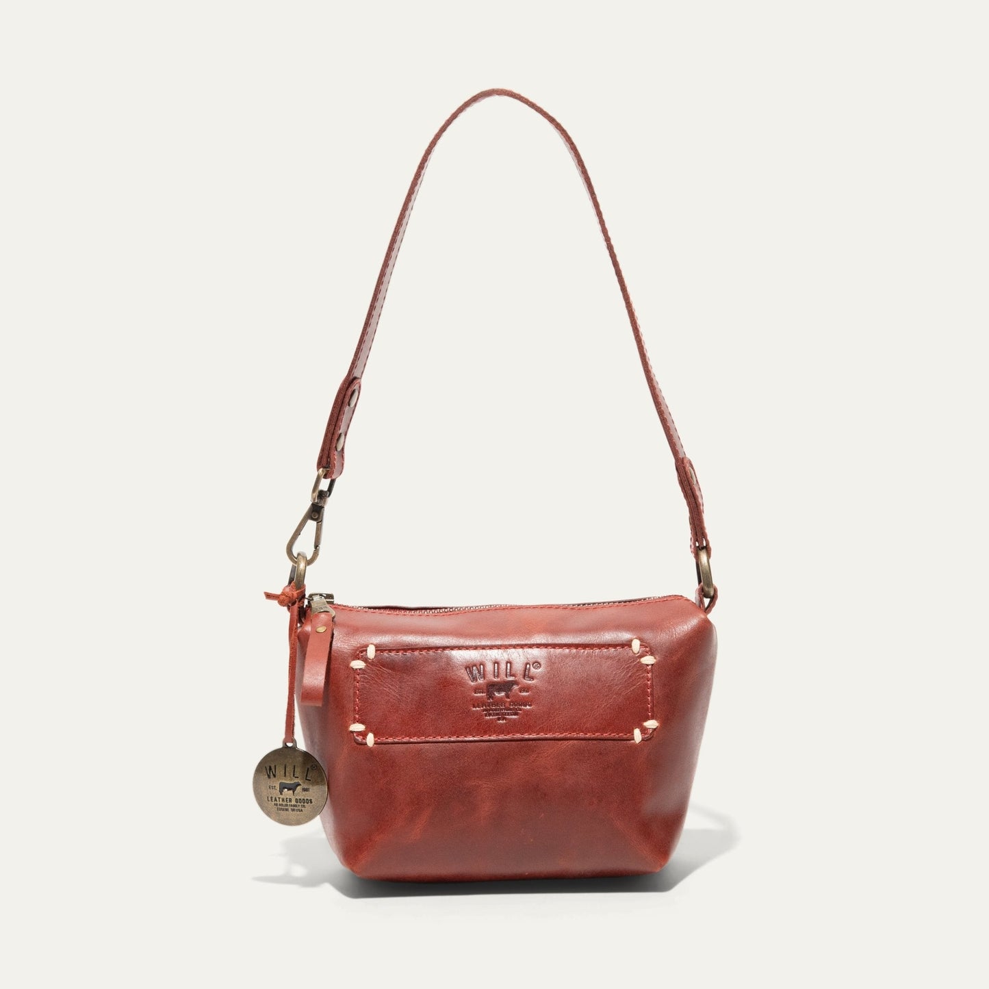 Simple Mini Pouch Will Leather Goods brown leather shoulder bag on Tampa Home & Garden Store