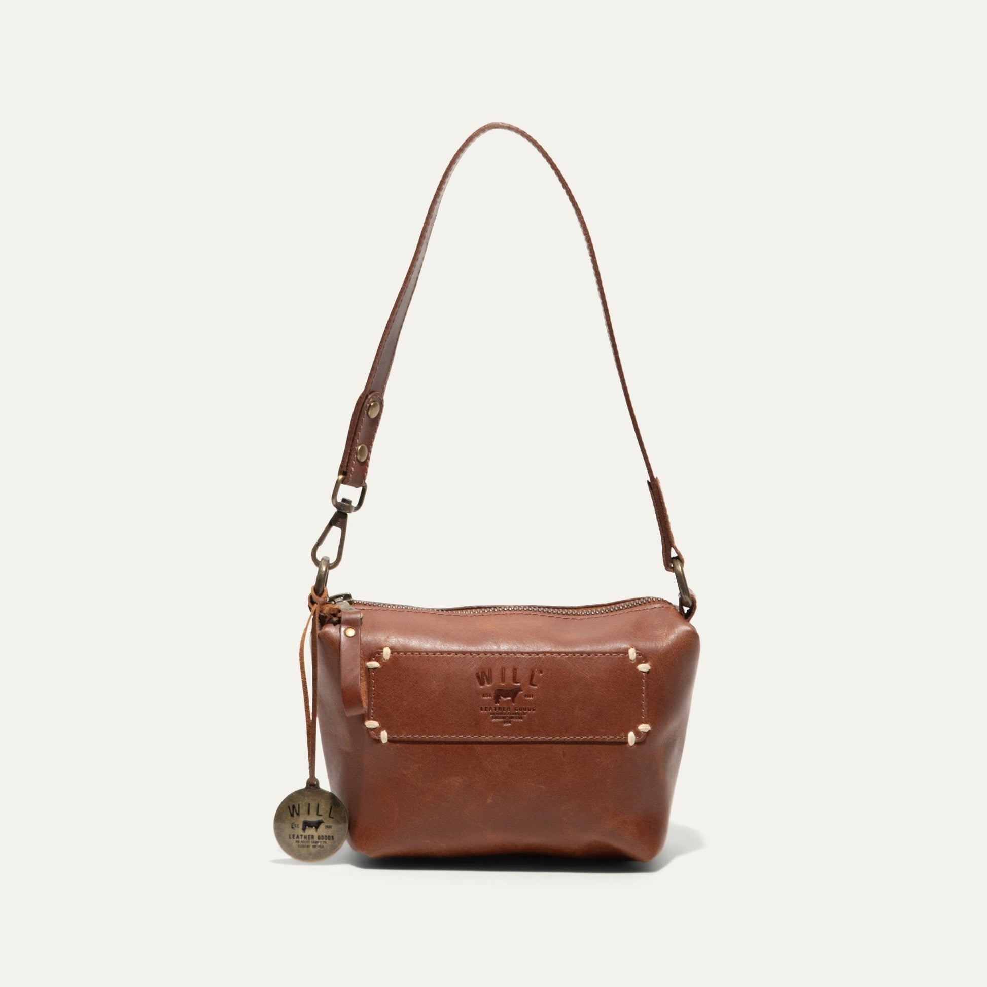 Simple Mini Pouch brown leather shoulder bag by Will Leather Goods on Tampa Home & Garden Store